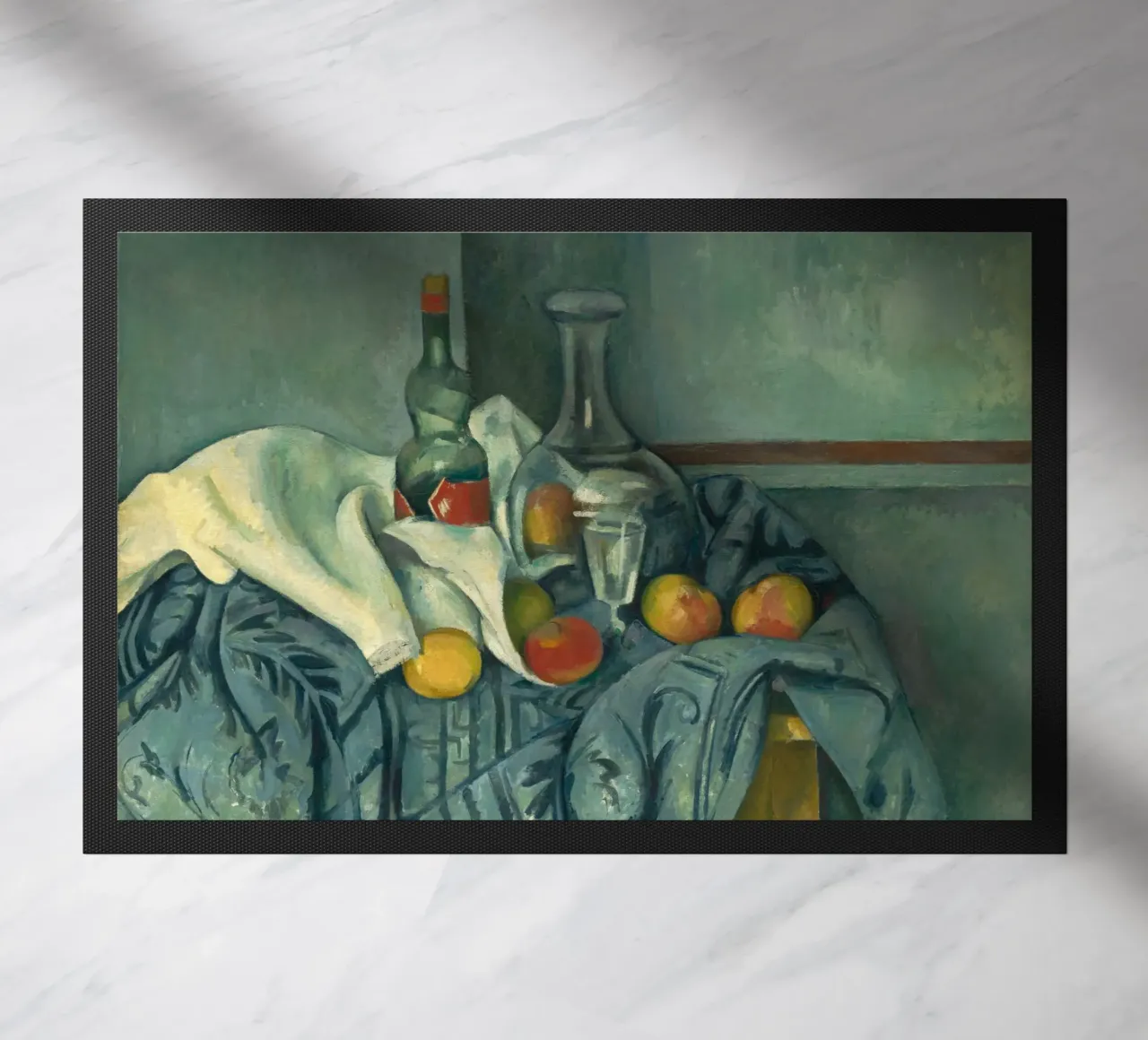 Paul Cézanne - The Peppermint Bottle doormat by William Store