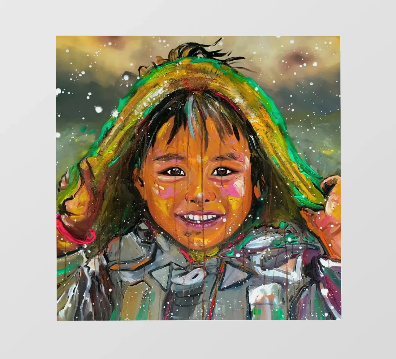 A Smile from Nepal telo in pvc da Happy 😃 Art 🎨 by Christine Schnoell
