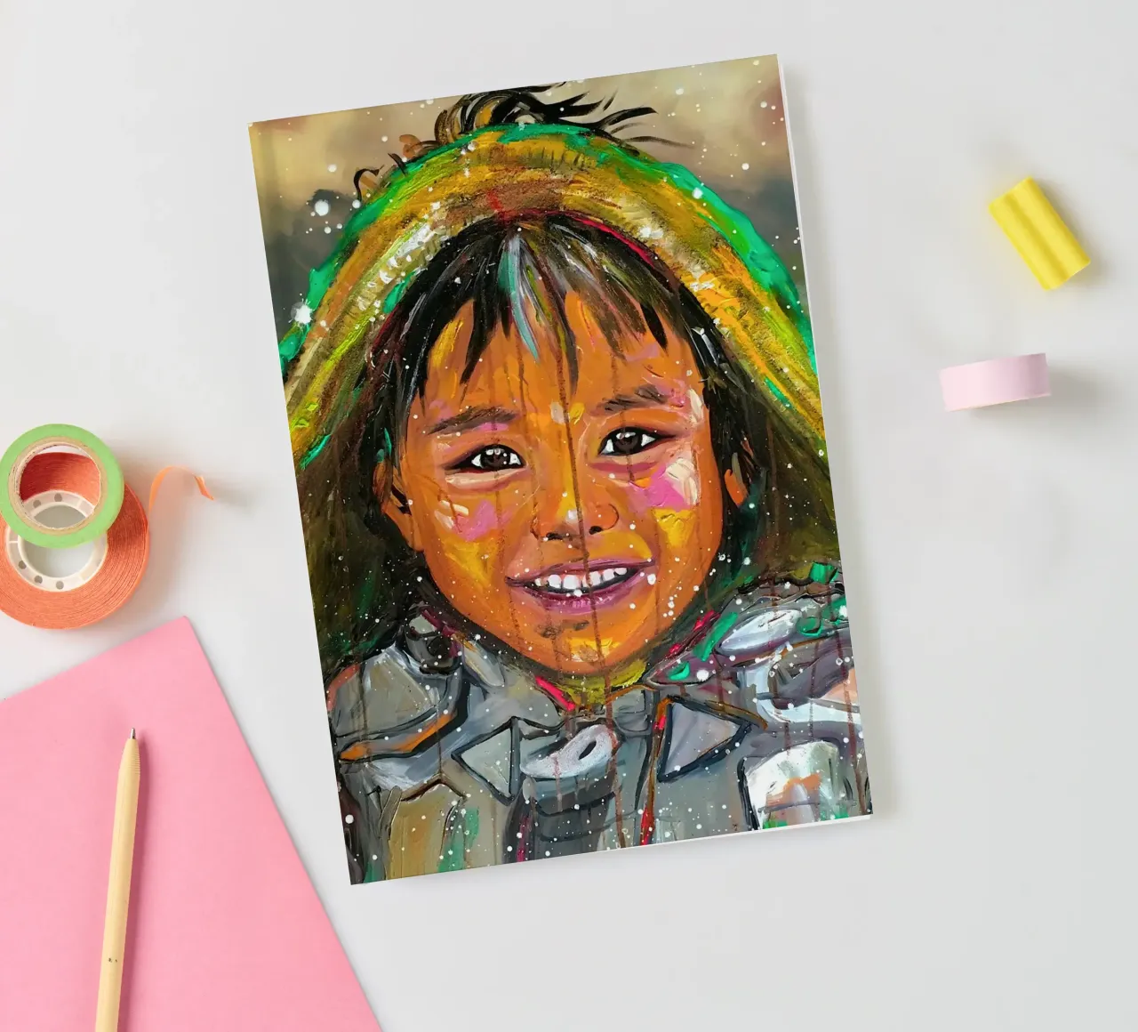 A Smile from Nepal notebook by Happy 😃 Art 🎨 by Christine Schnoell