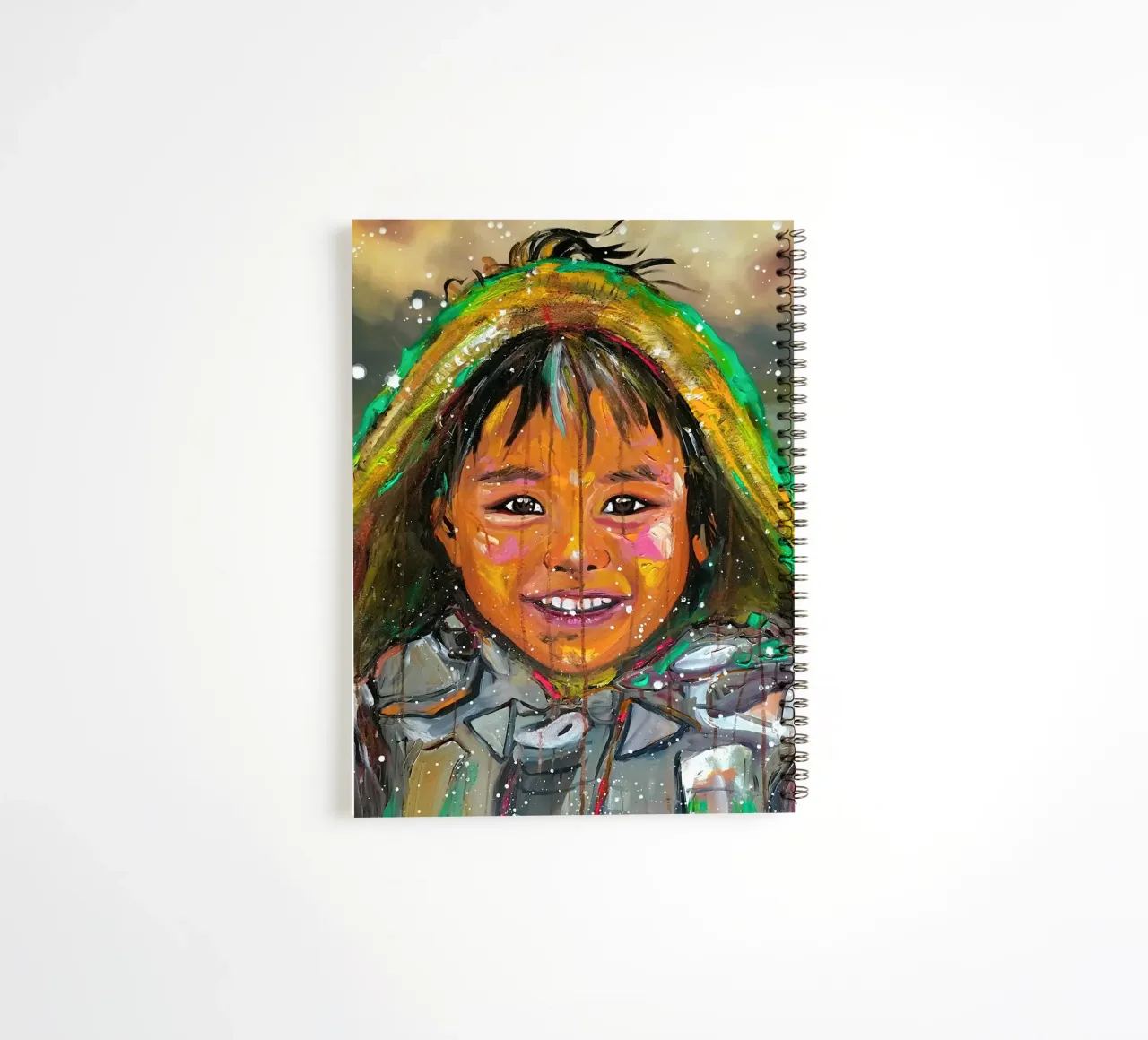 A Smile from Nepal spiral notebook by Happy 😃 Art 🎨 by Christine Schnoell