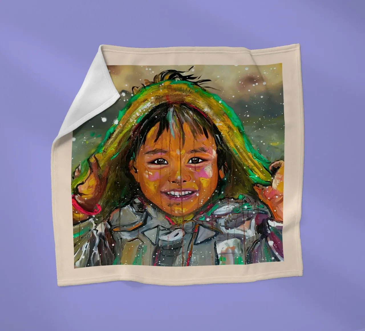 A Smile from Nepal coperta in pile da Happy 😃 Art 🎨 by Christine Schnoell