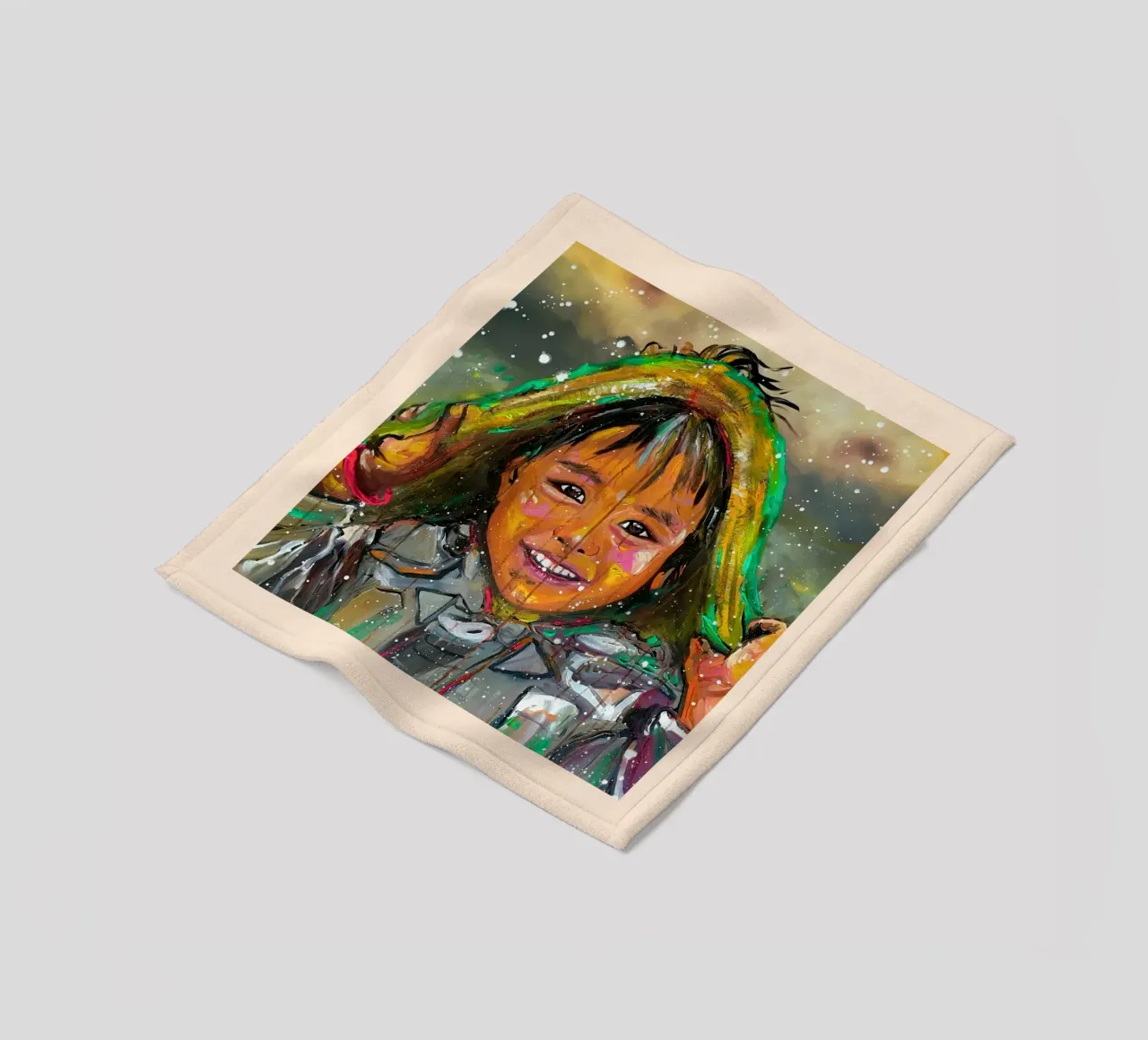 A Smile from Nepal coperta in pile da Happy 😃 Art 🎨 by Christine Schnoell