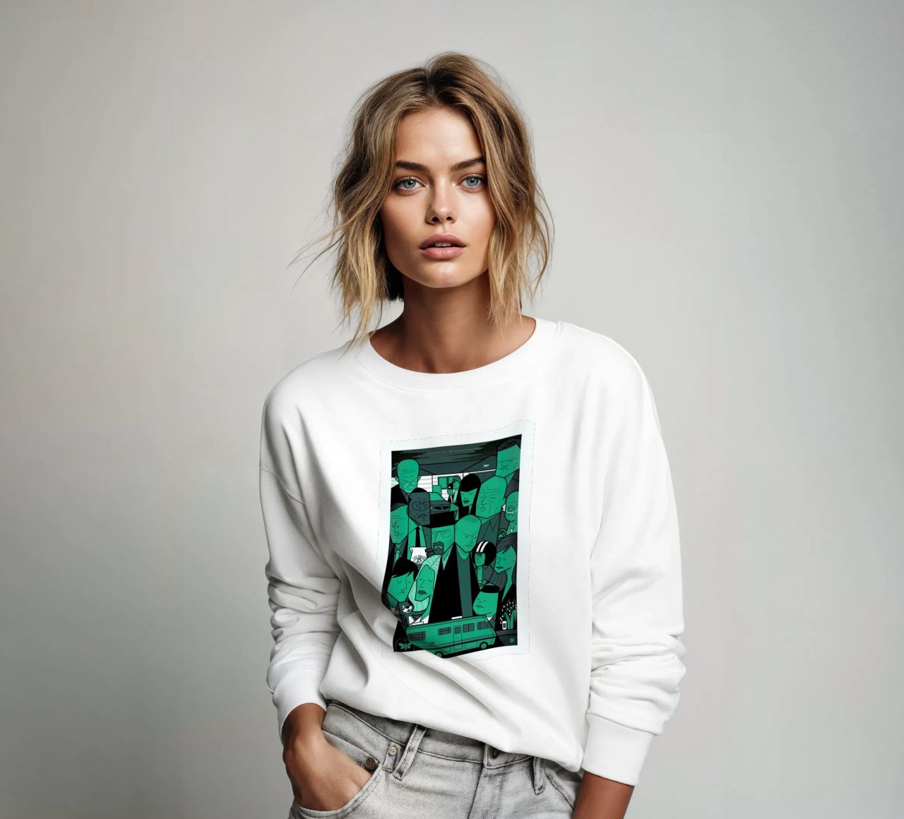 I'm the one who knocks - green version sweatshirt by Ale Giorgini