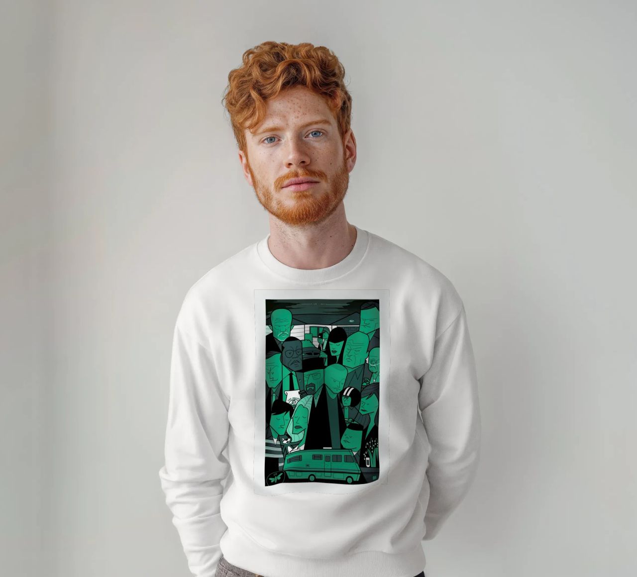I'm the one who knocks - green version sweatshirt by Ale Giorgini