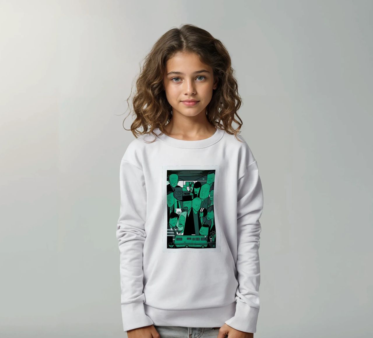 I'm the one who knocks - green version felpa bambino da Ale Giorgini