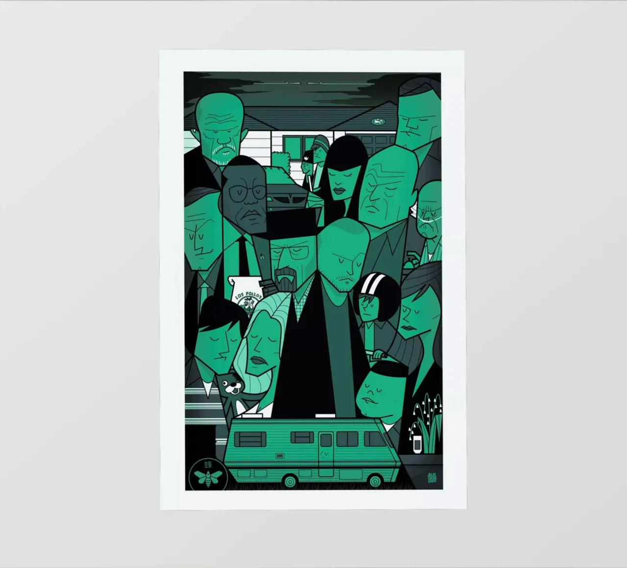 I'm the one who knocks - green version telo in pvc da Ale Giorgini
