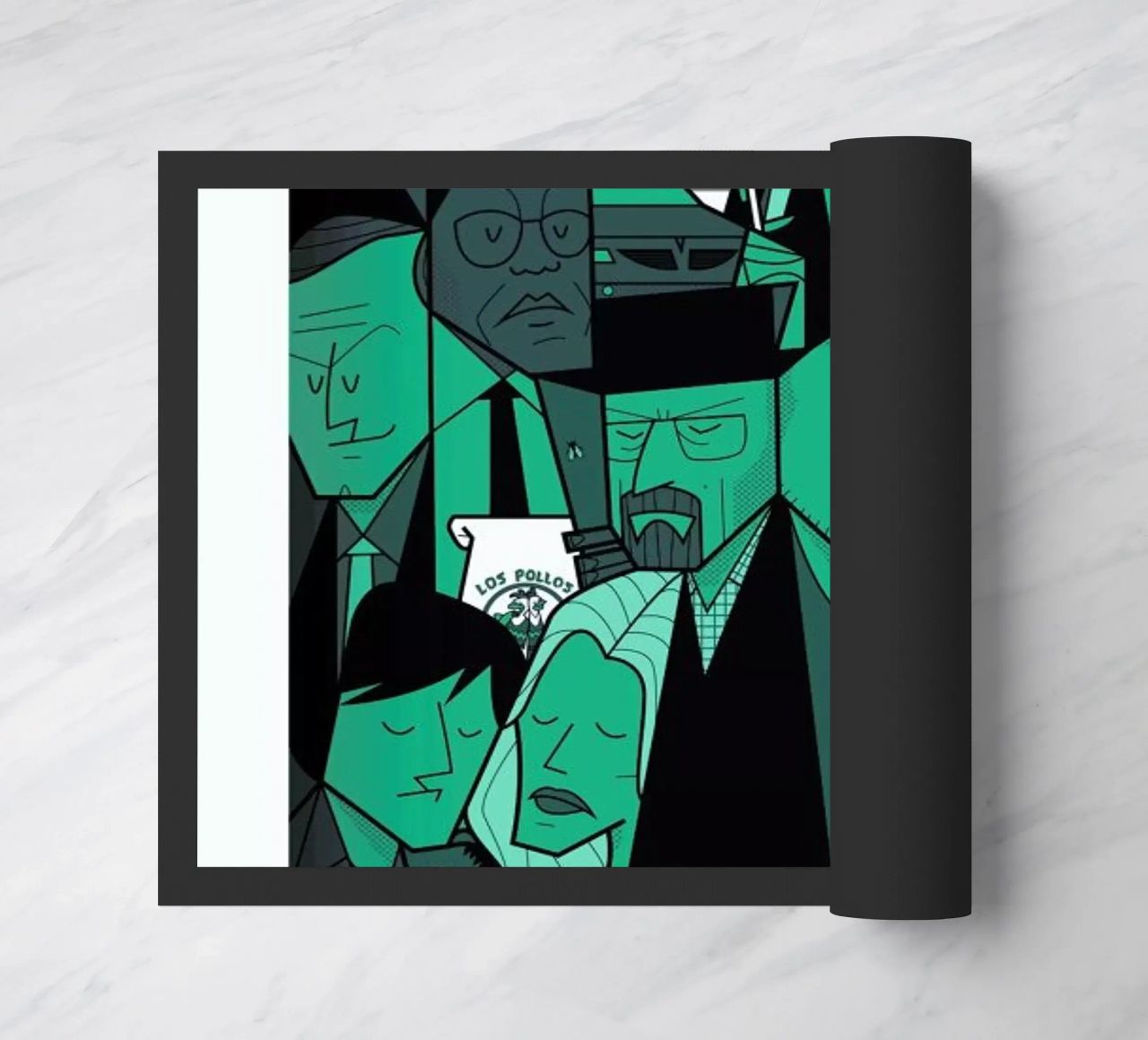 I'm the one who knocks - green version doormat by Ale Giorgini