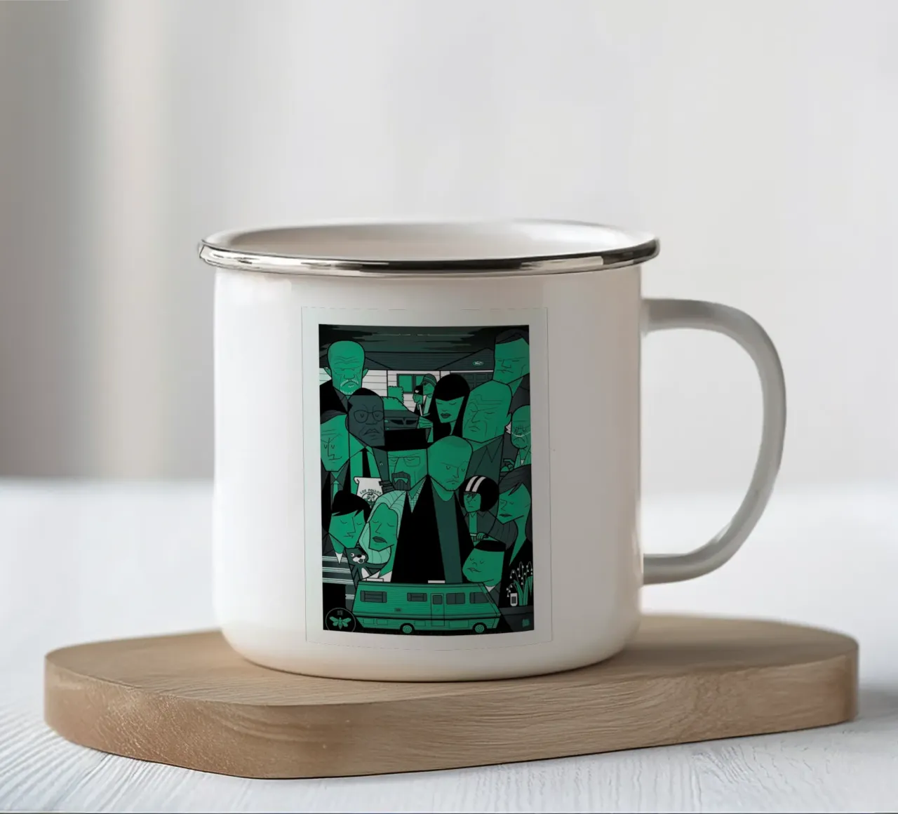 I'm the one who knocks - green version taza de esmalte de Ale Giorgini