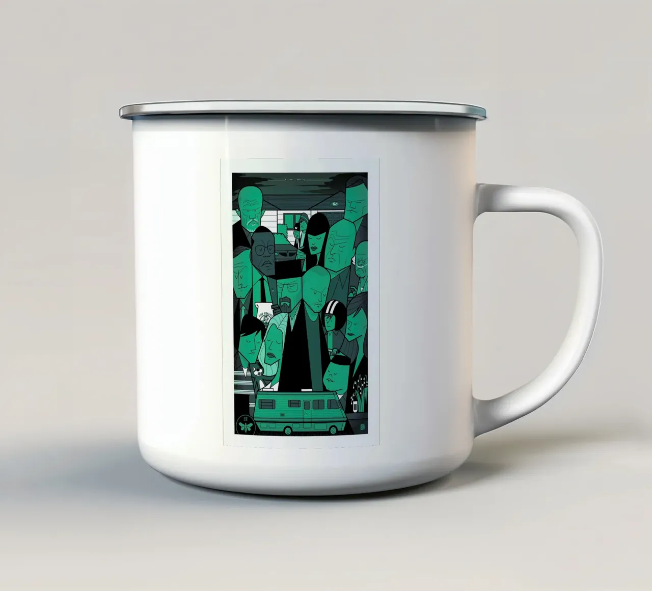 I'm the one who knocks - green version taza de esmalte de Ale Giorgini