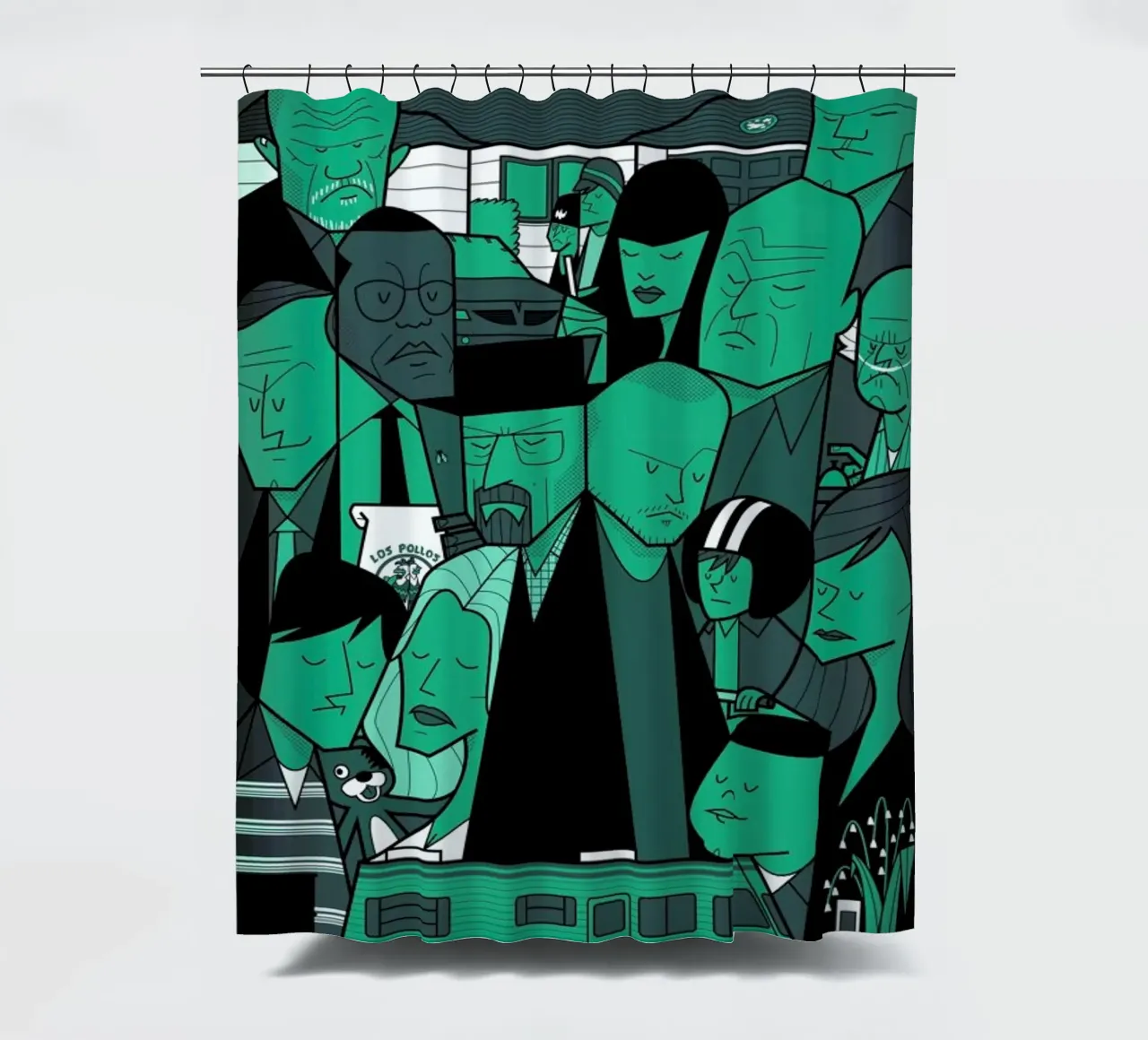 I'm the one who knocks - green version tenda da doccia da Ale Giorgini