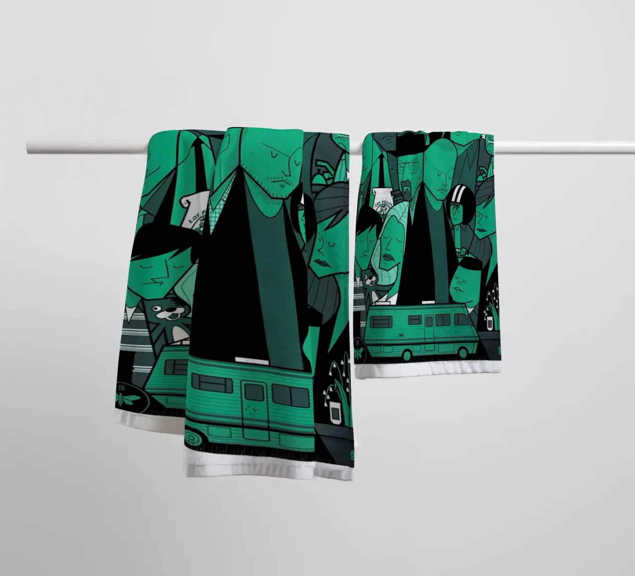 I'm the one who knocks - green version asciugamano da bagno da Ale Giorgini