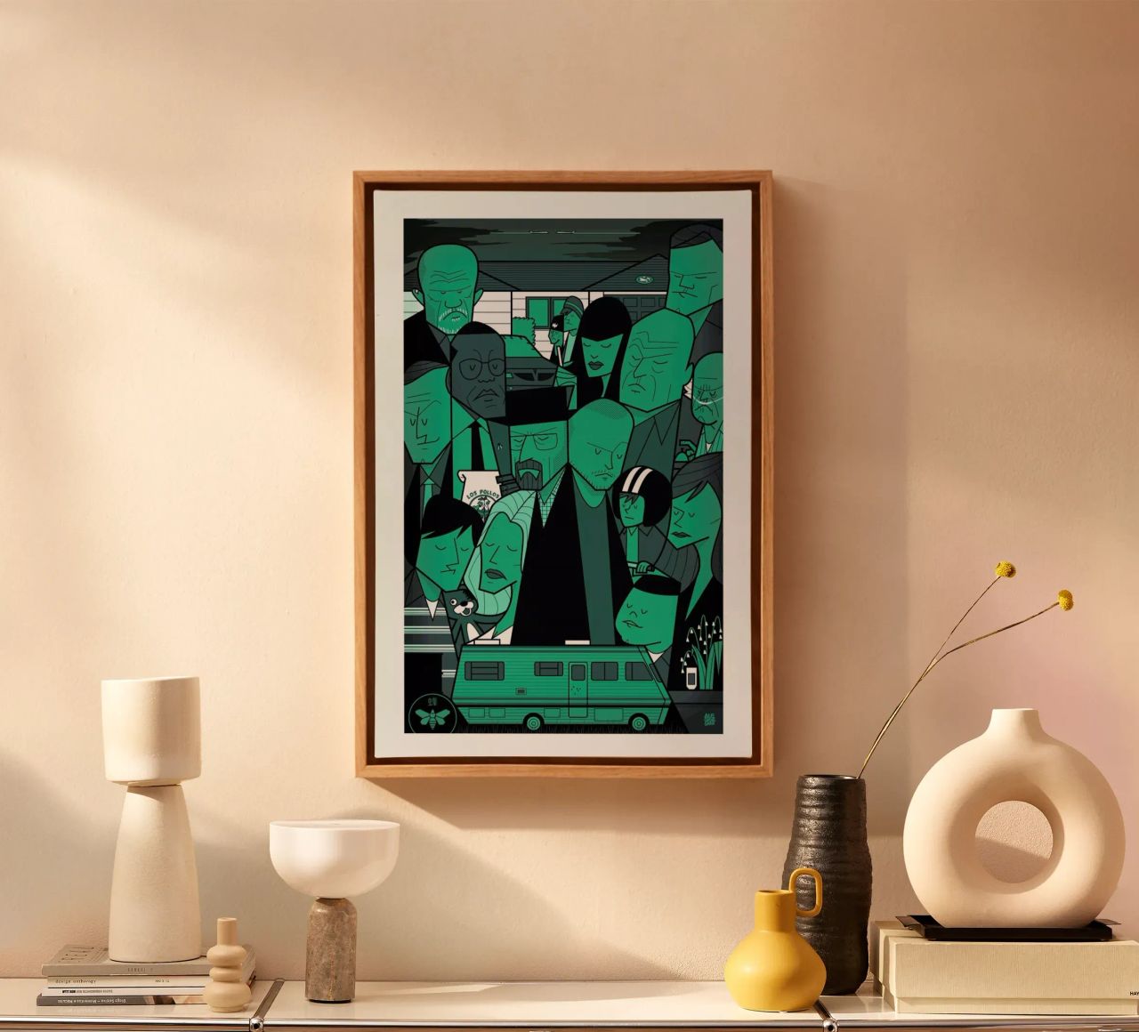 I'm the one who knocks - green version canvas by Ale Giorgini