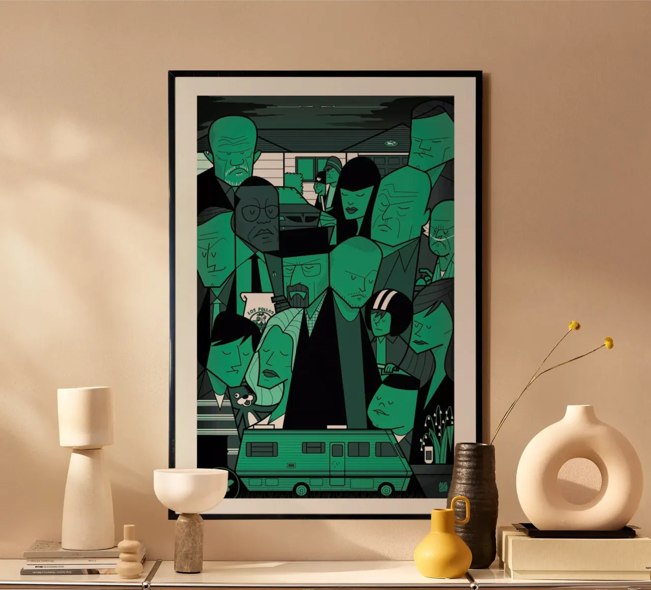 I'm the one who knocks - green version carta hahnemühle da Ale Giorgini
