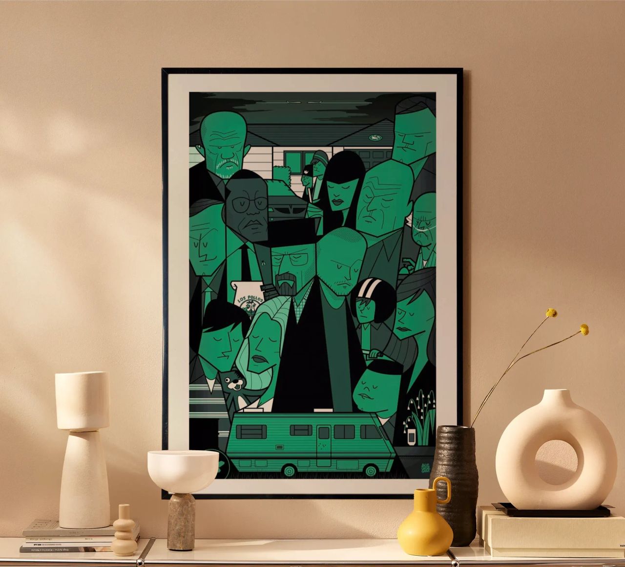 I'm the one who knocks - green version poster by Ale Giorgini