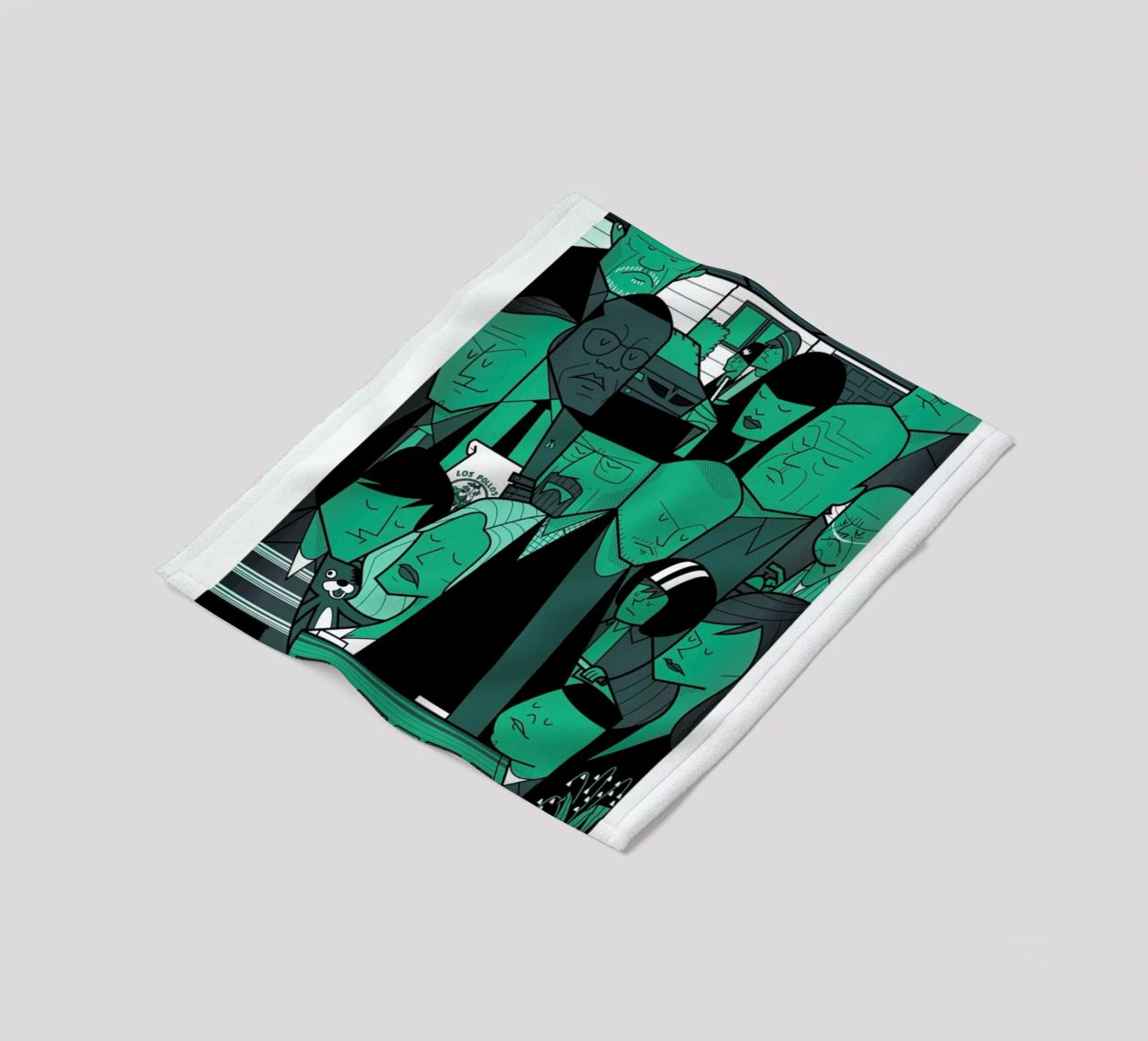 I'm the one who knocks - green version fleece blanket by Ale Giorgini