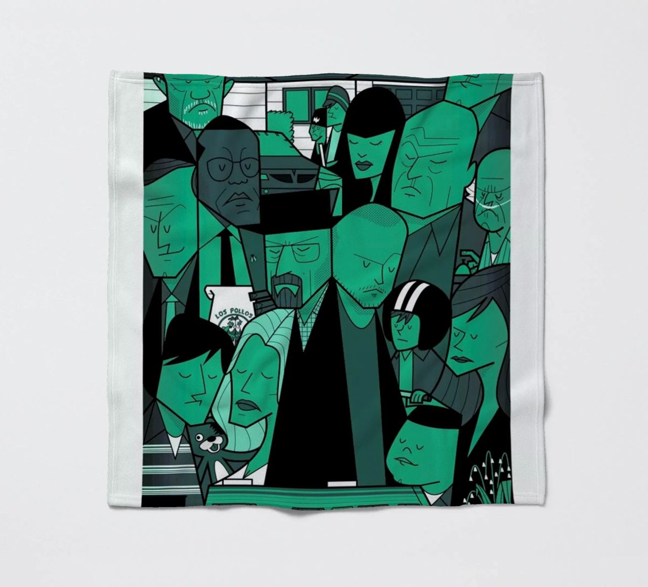 I'm the one who knocks - green version fleece blanket by Ale Giorgini