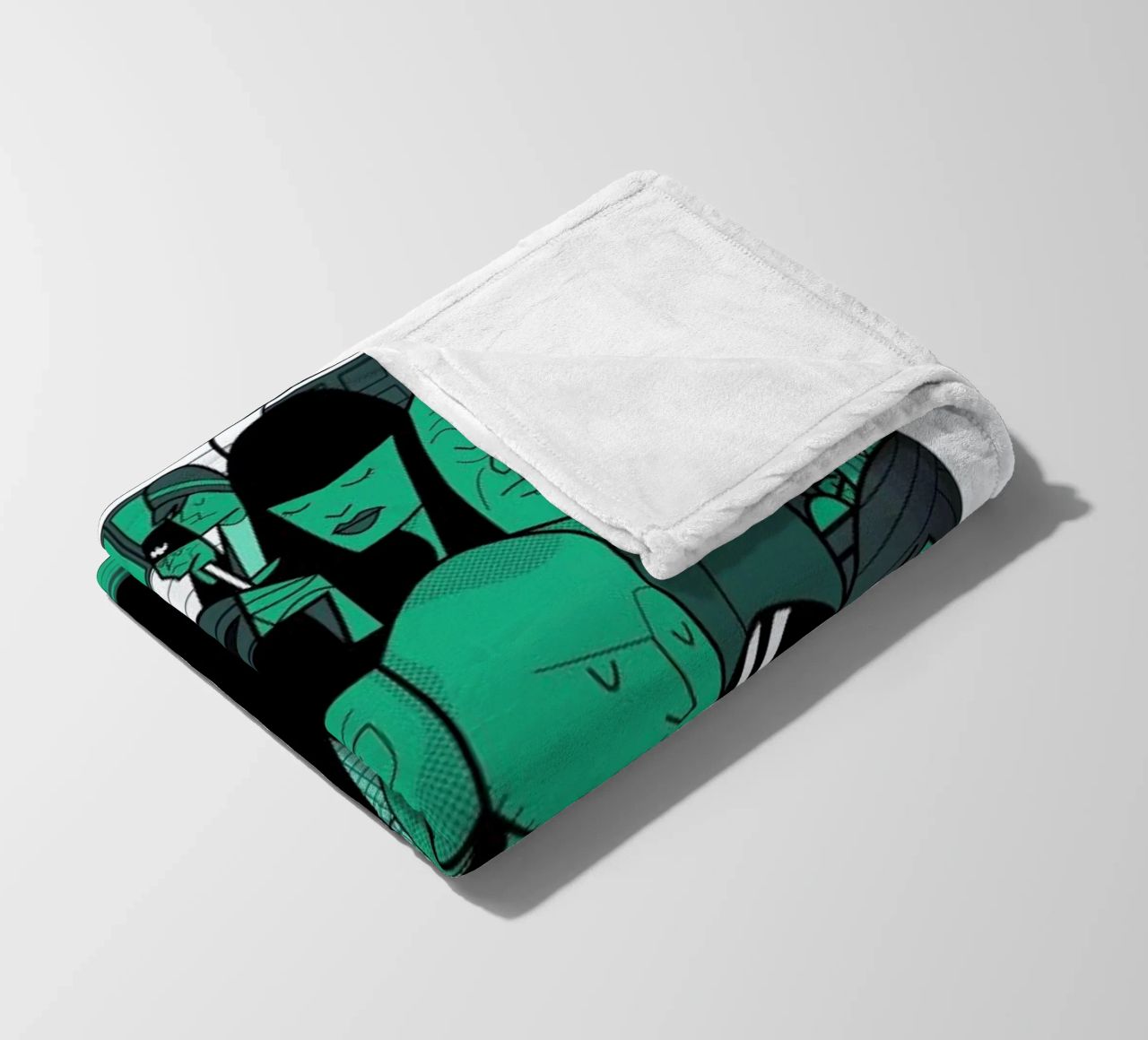I'm the one who knocks - green version fleece blanket by Ale Giorgini