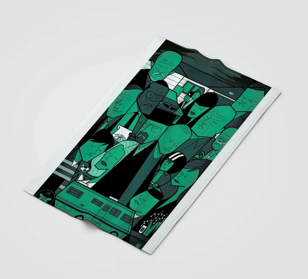 I'm the one who knocks - green version fleece blanket by Ale Giorgini