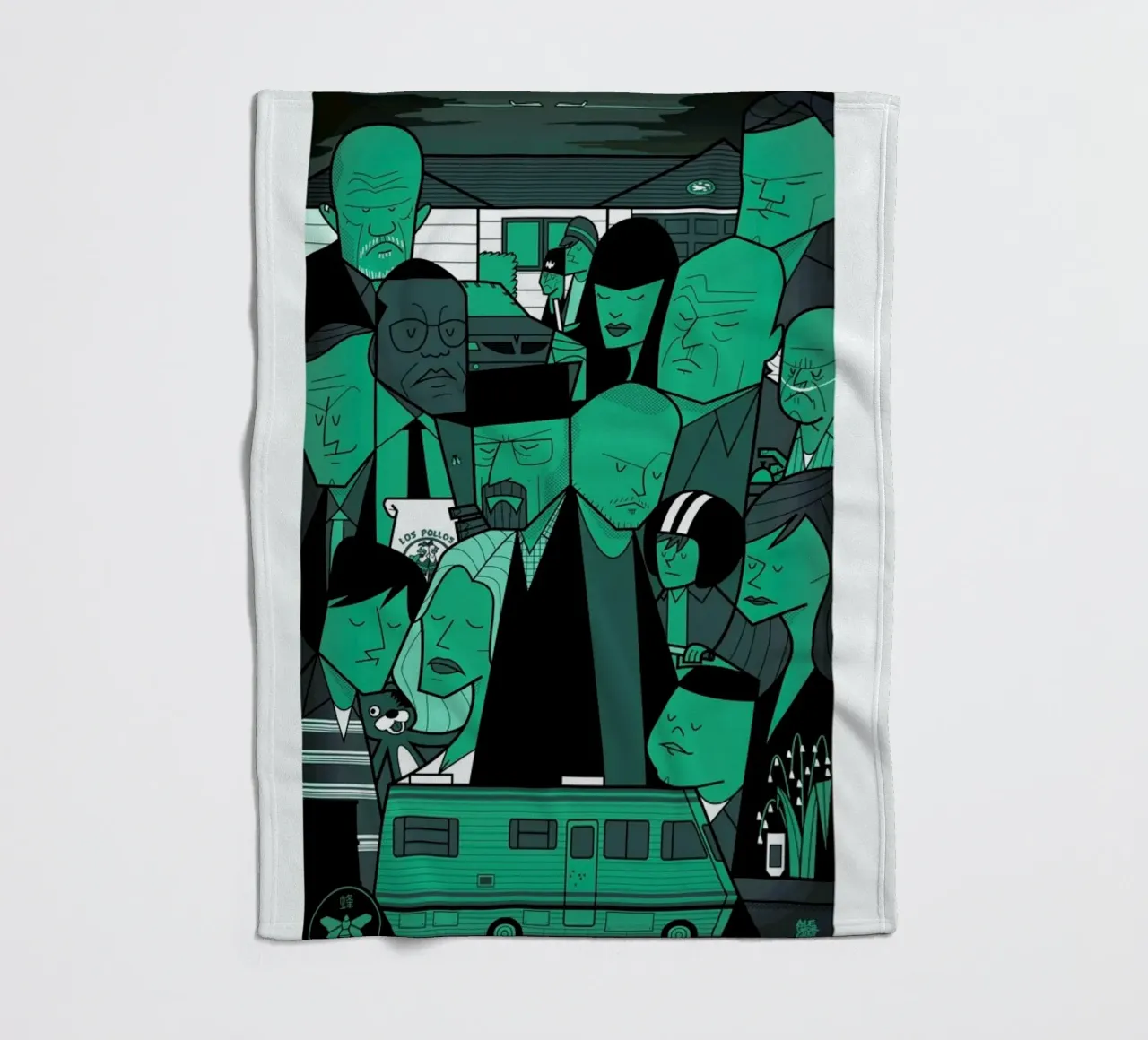 I'm the one who knocks - green version coperta in pile da Ale Giorgini