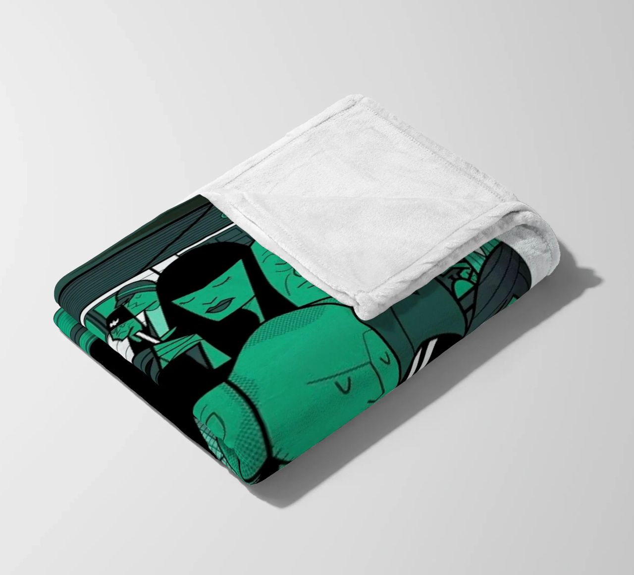 I'm the one who knocks - green version fleece blanket by Ale Giorgini