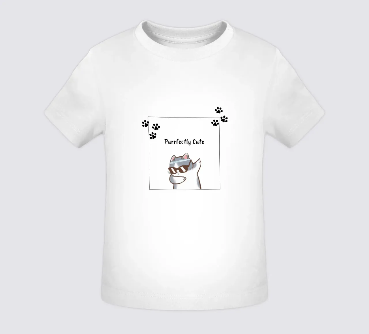 purrfectly cute baby t-shirt by khoailang