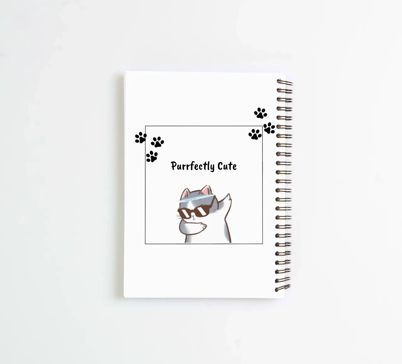 purrfectly cute spiral notebook by khoailang
