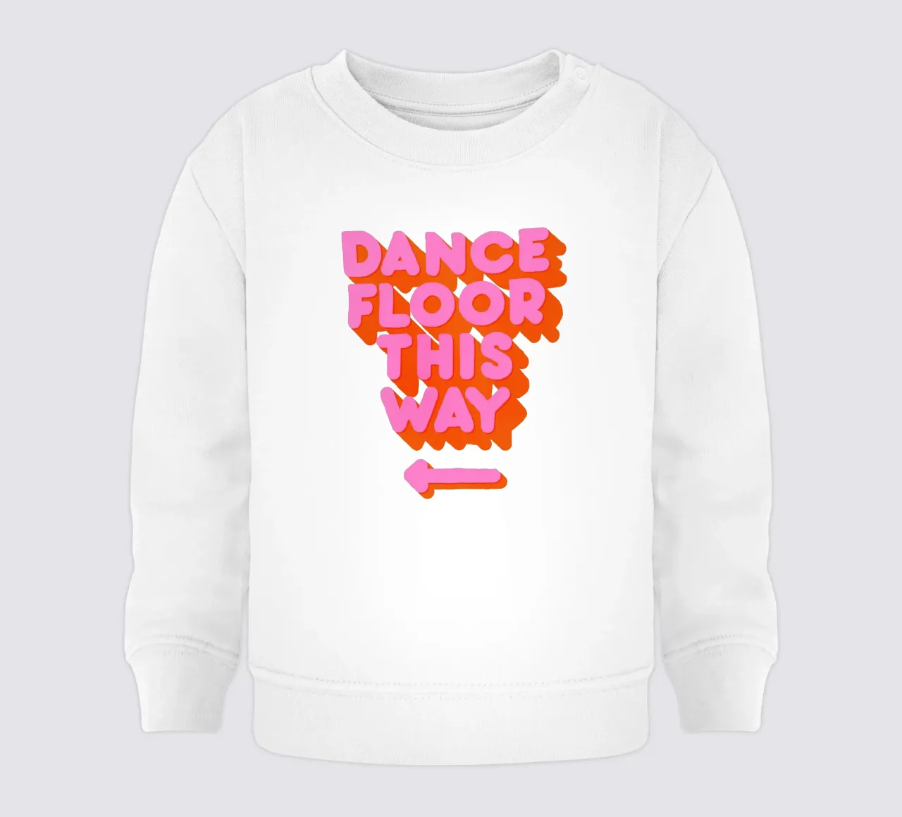 Retro "Dance Floor This Way" Typography Art Print sweat pour bébé de showmemars