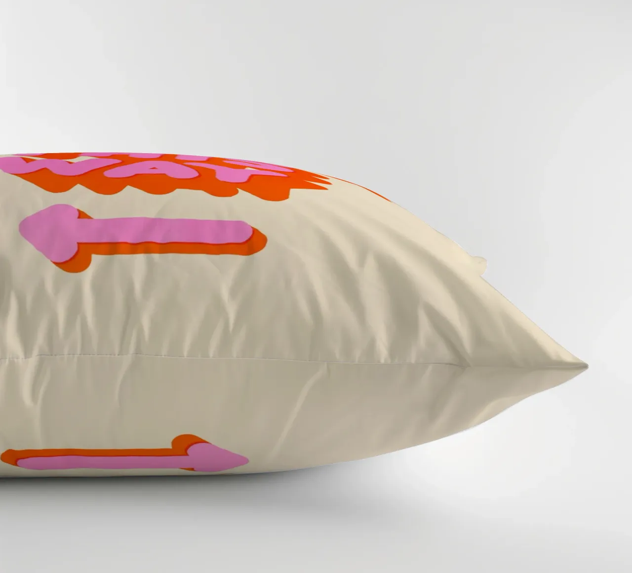 Retro "Dance Floor This Way" Typography Art Print cuscino da showmemars