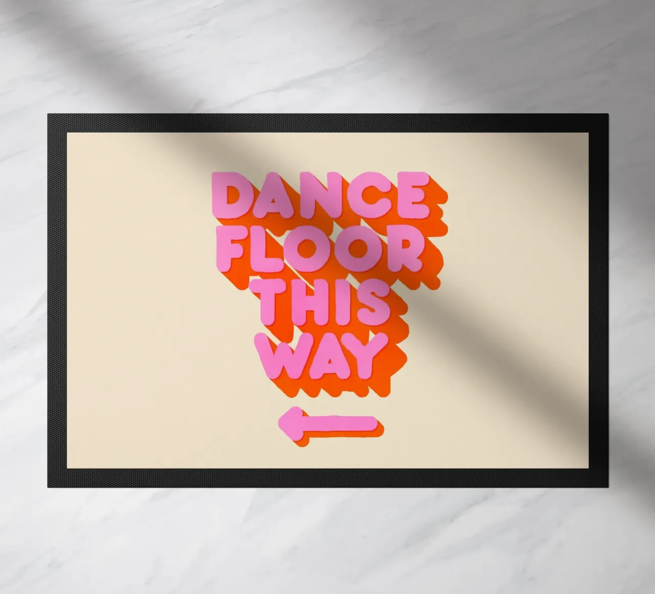 Retro "Dance Floor This Way" Typography Art Print zerbino da showmemars