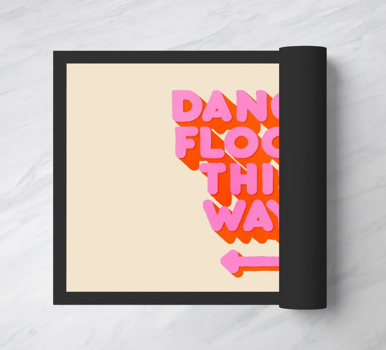 Retro "Dance Floor This Way" Typography Art Print zerbino da showmemars