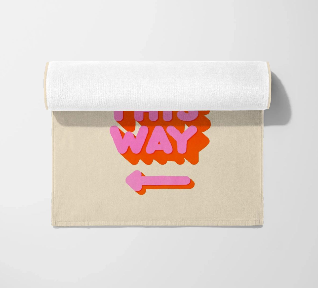 Retro "Dance Floor This Way" Typography Art Print telo mare da showmemars