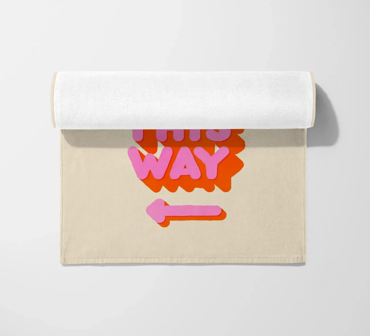 Retro "Dance Floor This Way" Typography Art Print telo mare da showmemars