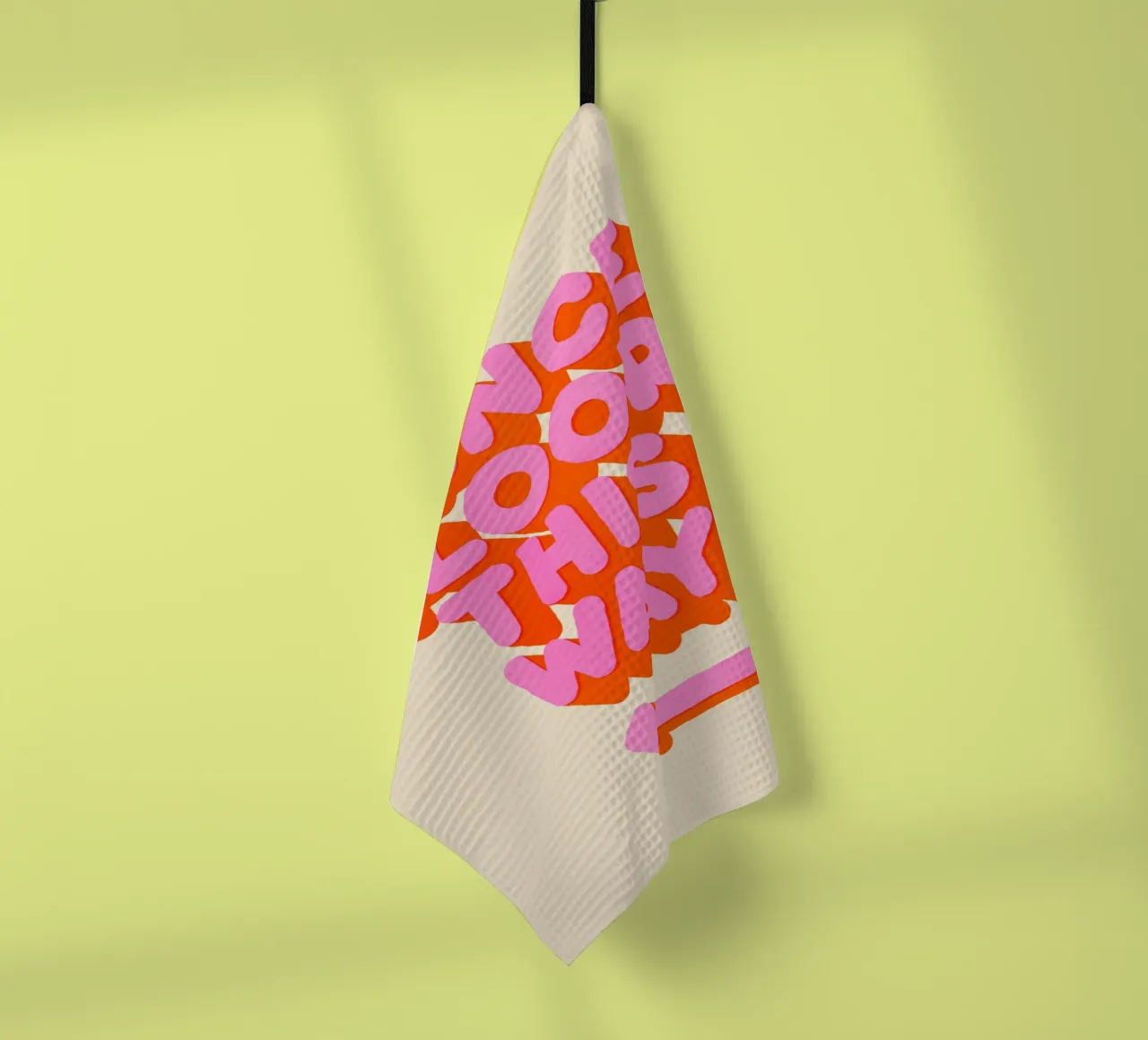 Retro "Dance Floor This Way" Typography Art Print canovaccio da cucina da showmemars