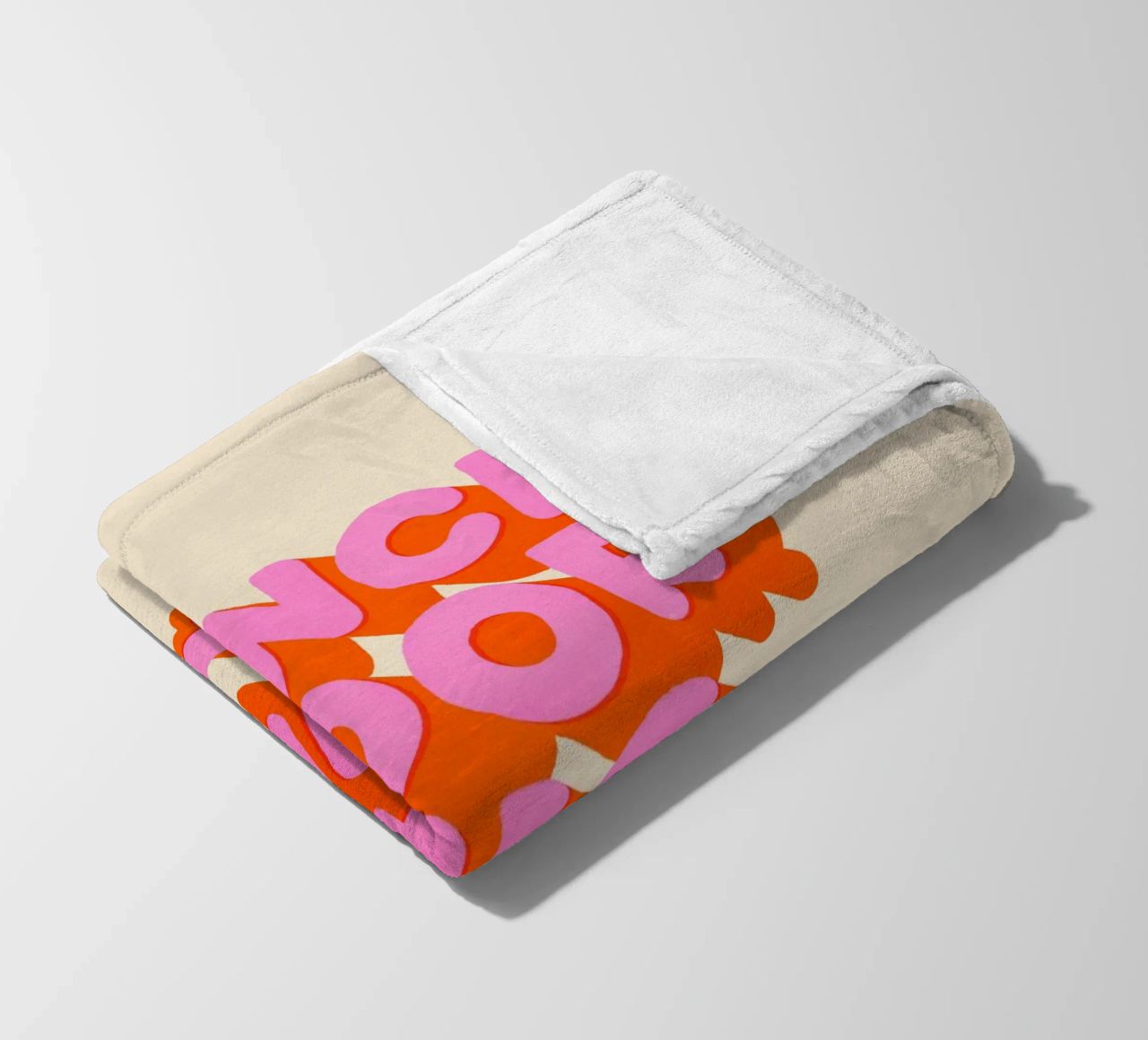 Retro "Dance Floor This Way" Typography Art Print coperta in pile da showmemars