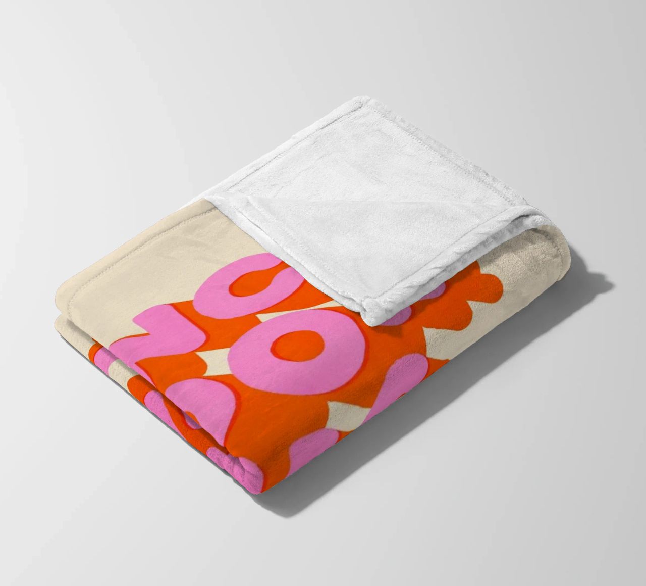 Retro "Dance Floor This Way" Typography Art Print coperta in pile da showmemars