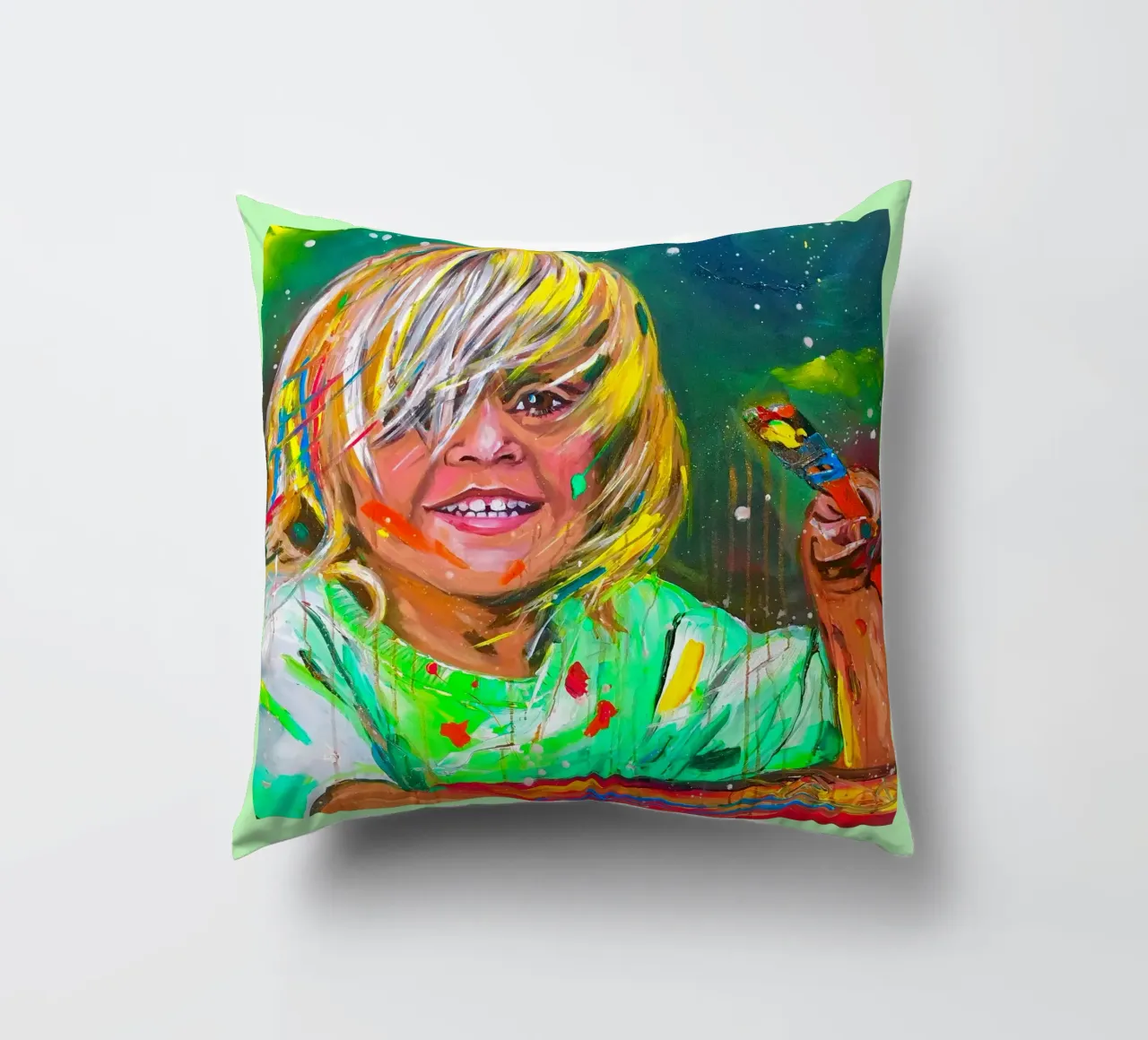 Be creative! cuscino da Happy 😃 Art 🎨 by Christine Schnoell