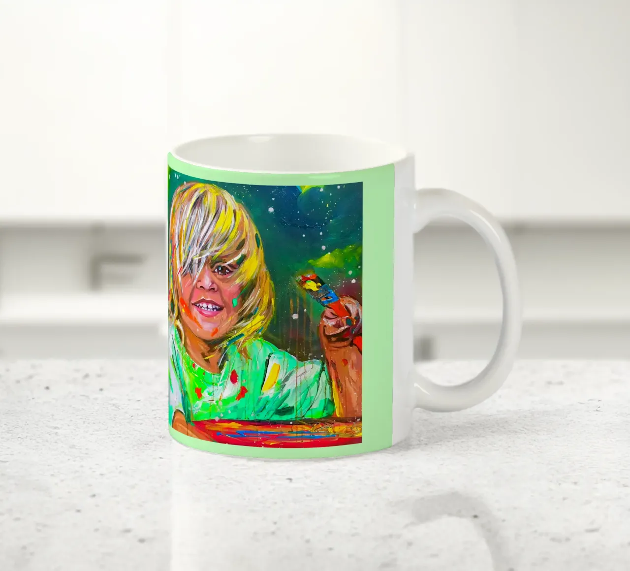 Be creative! tazza in ceramica da Happy 😃 Art 🎨 by Christine Schnoell