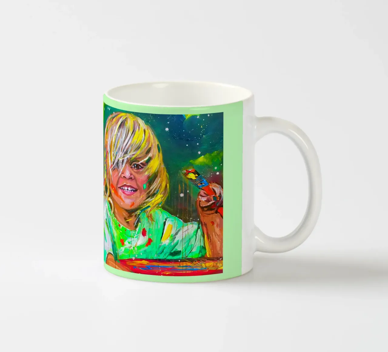 Be creative! tazza in ceramica da Happy 😃 Art 🎨 by Christine Schnoell