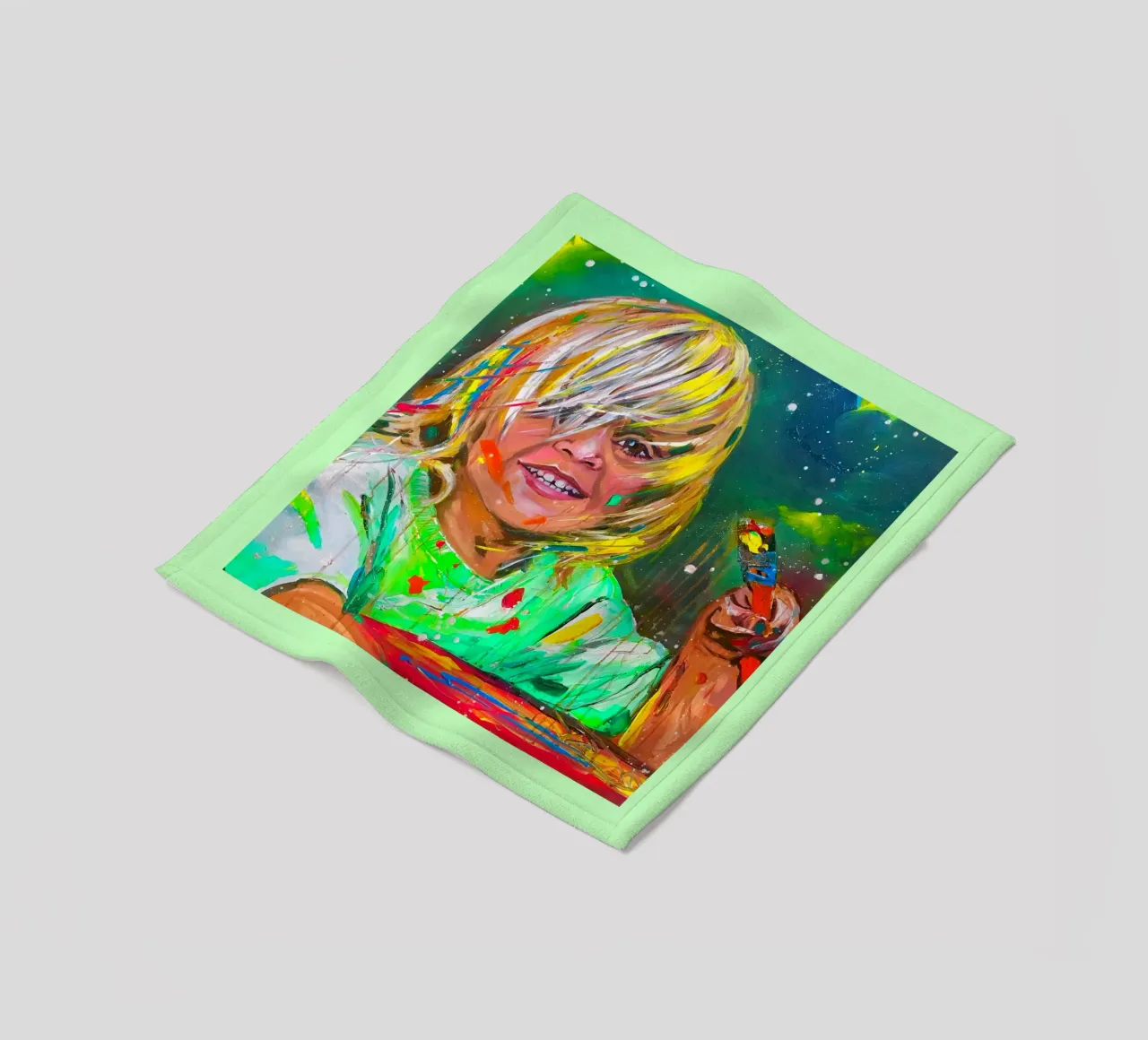 Be creative! Fleecedecke von Happy 😃 Art 🎨 by Christine Schnoell