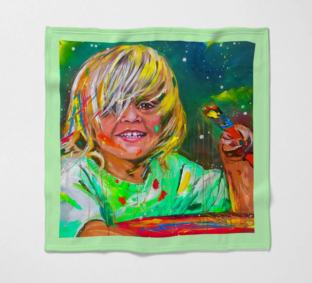 Be creative! Fleecedecke von Happy 😃 Art 🎨 by Christine Schnoell