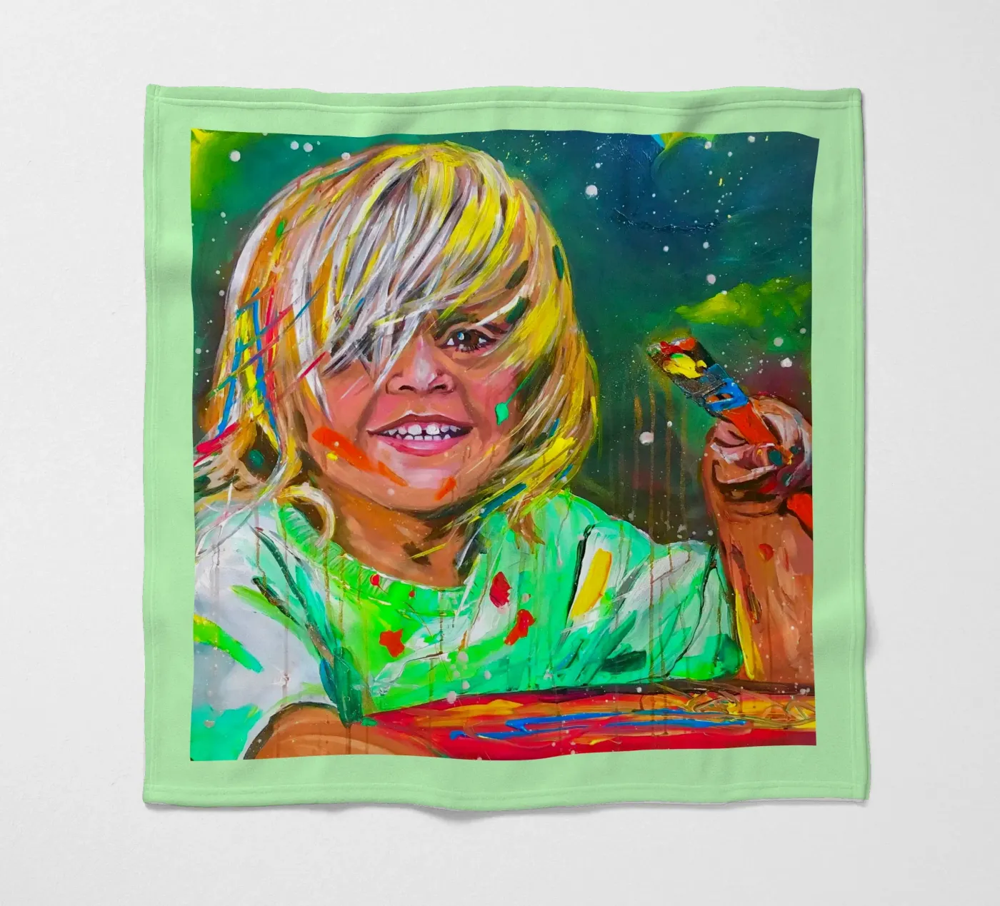 Be creative! fleece blanket by Happy 😃 Art 🎨 by Christine Schnoell