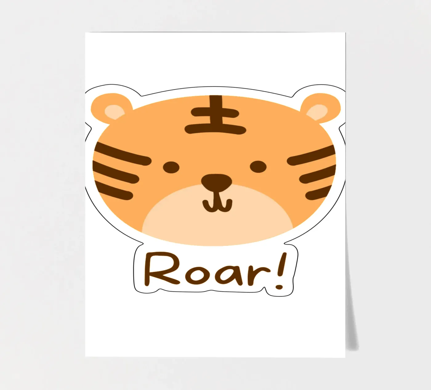 Brullen stickervel van khoailang