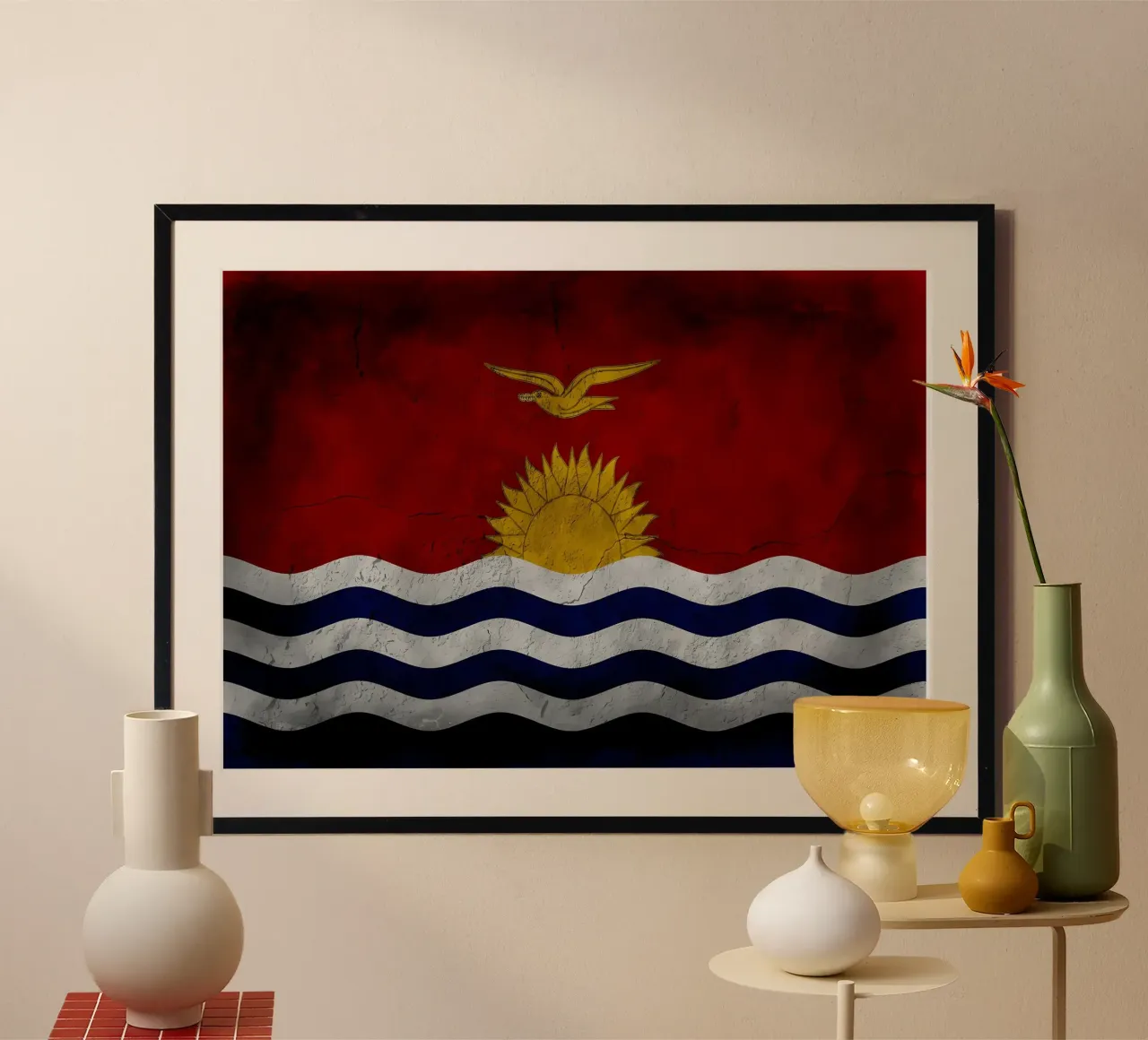 Bandiera vintage di Kiribati poster da Joshua A Holmes