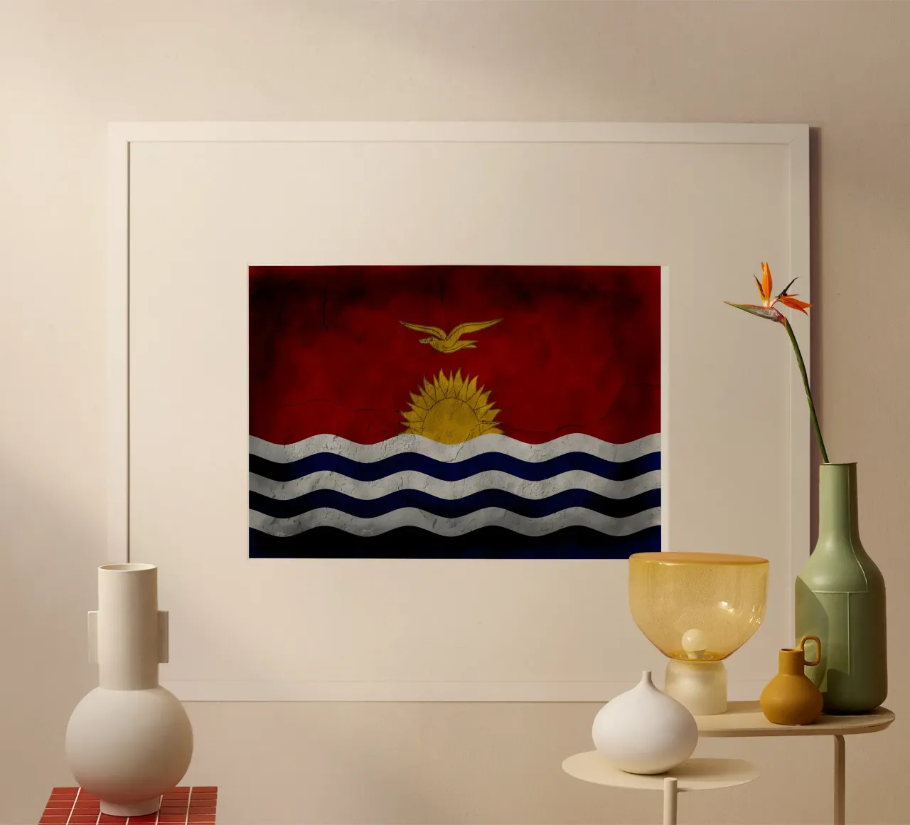 Bandiera vintage di Kiribati poster da Joshua A Holmes