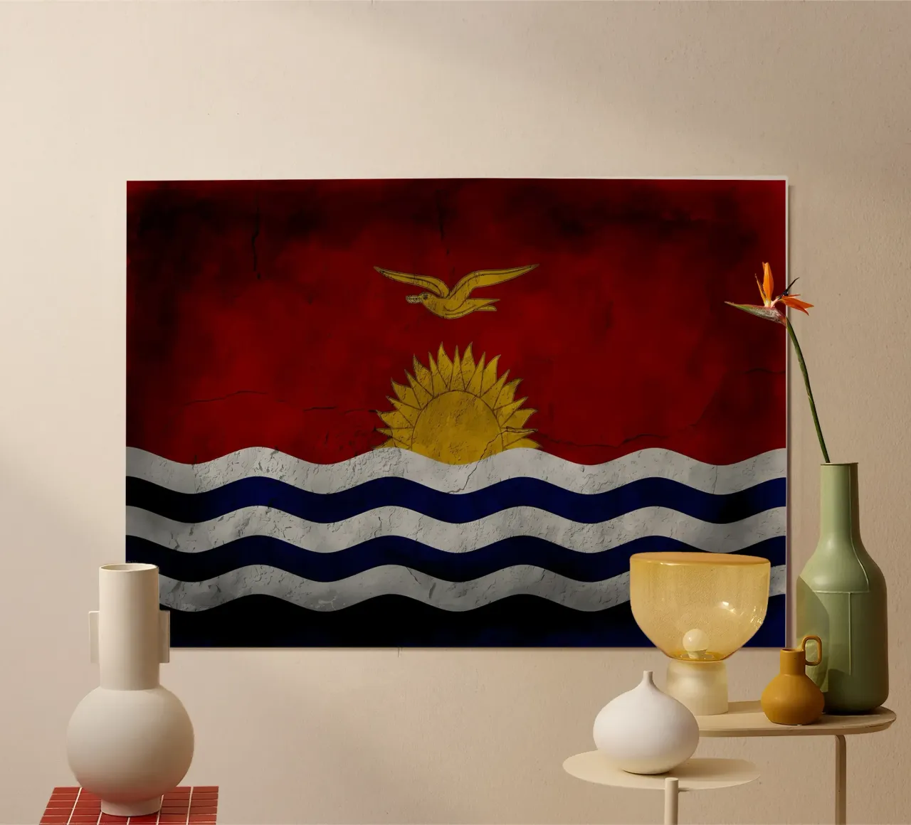 Bandiera vintage di Kiribati poster da Joshua A Holmes