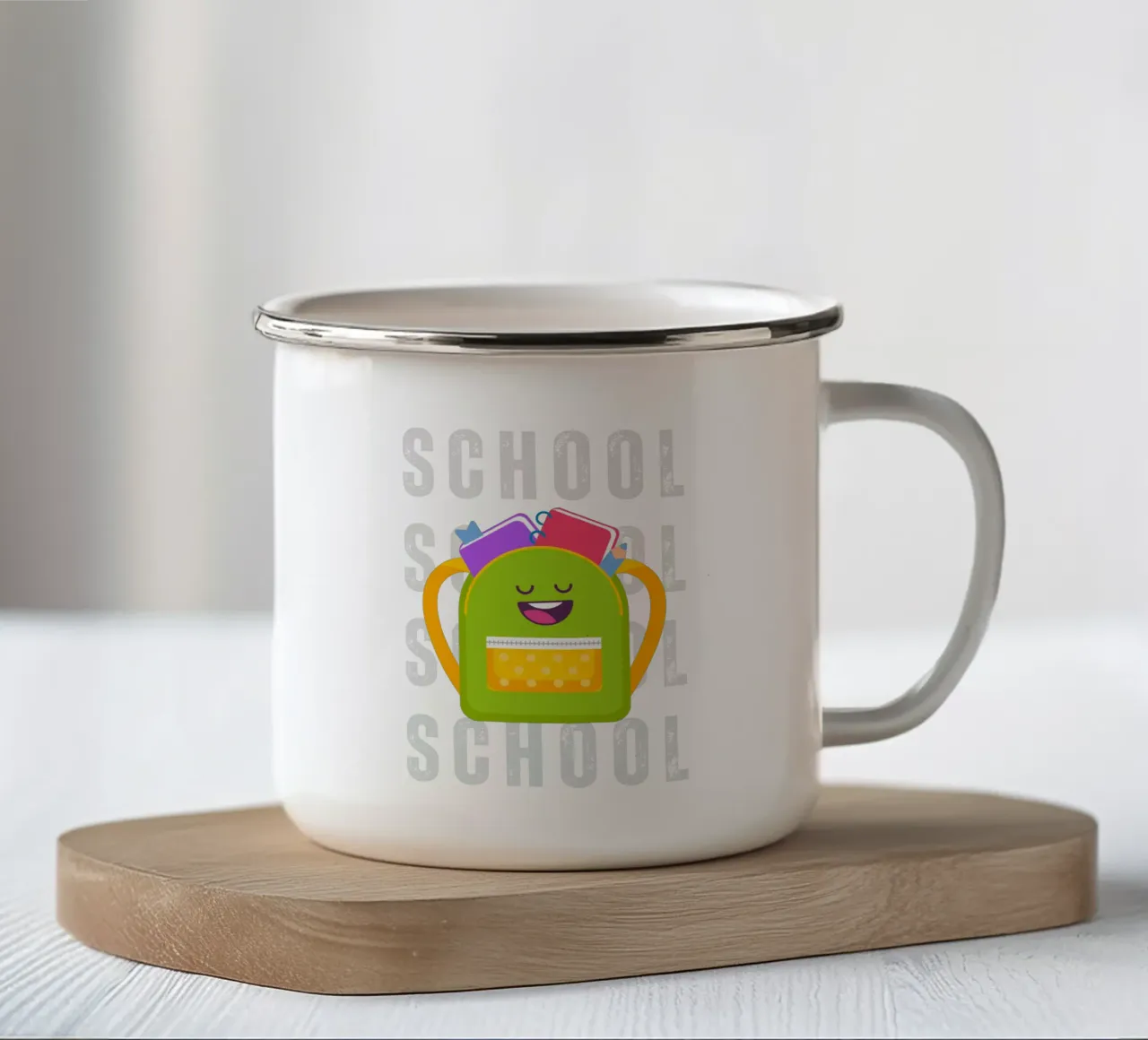 Scuola tazza in smalto da khoailang