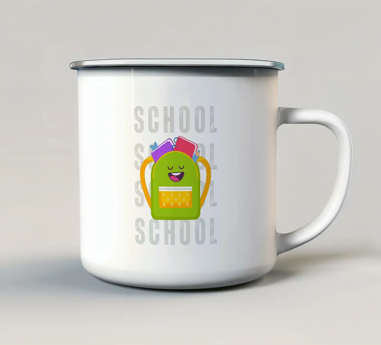 Scuola tazza in smalto da khoailang