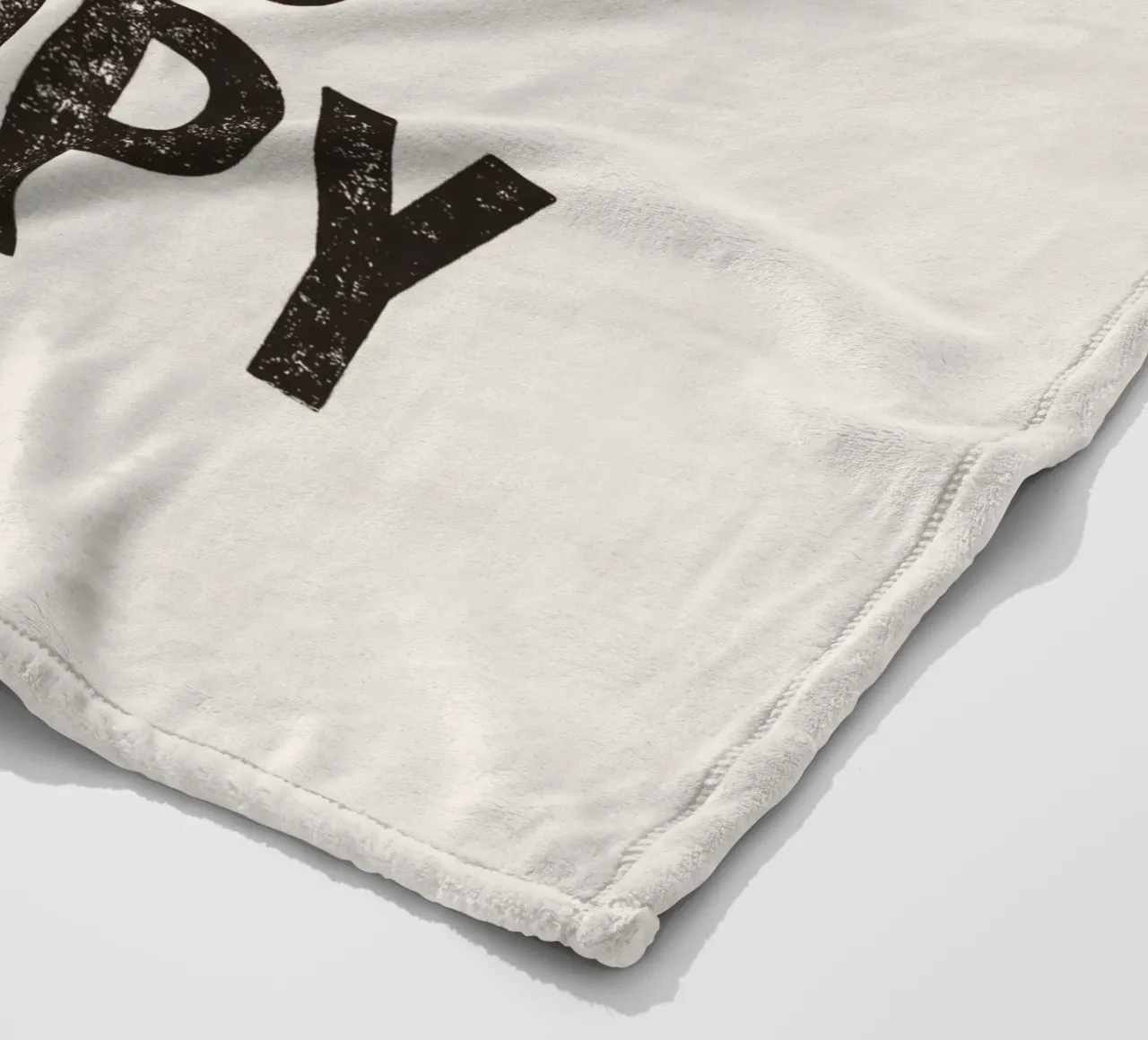 Do More of What Makes You Happy Letterpress Typography Print fleece blanket by THE MOTIVATED TYPE