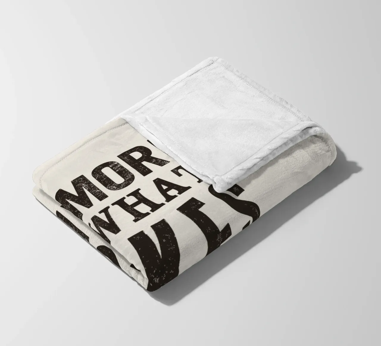Do More of What Makes You Happy Letterpress Typography Print fleece blanket by THE MOTIVATED TYPE