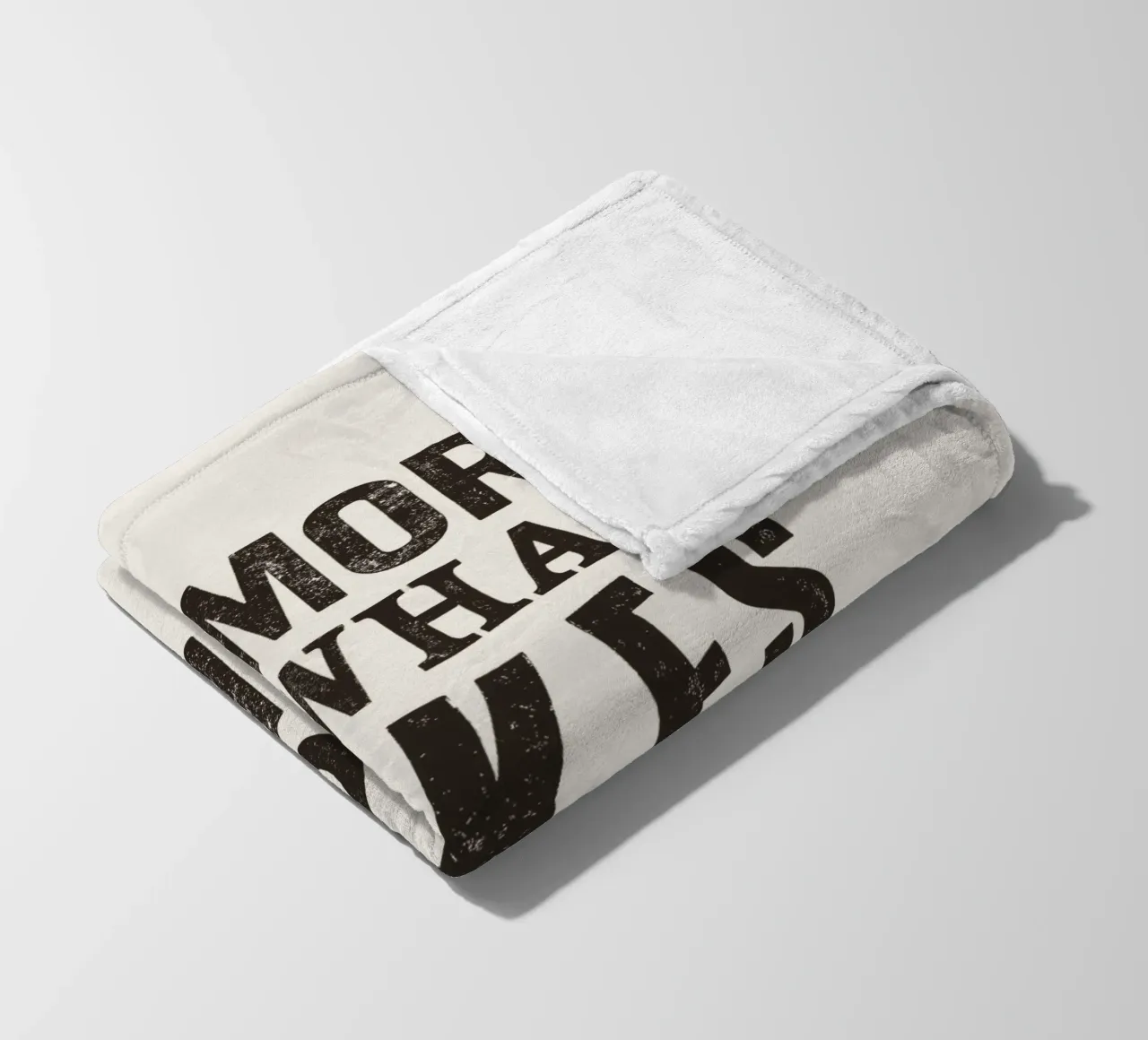 Do More of What Makes You Happy Letterpress Typography Print fleece blanket by THE MOTIVATED TYPE